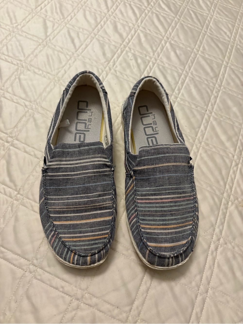 Hey Dude Women’s Slip-On Shoes - Navy Striped